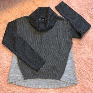 Color-block cowl neck